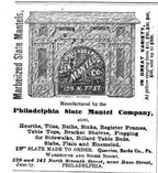 all original and completely intact 19th century american eastlake style marbleized slate interior residential fireplace mantle with richly colored polychromatic finish