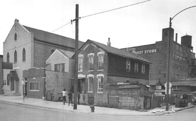 one of two original c. 1869 interior pre-fire chicago german high school building ornamental cast iron palmette motif column capital sectional fragments