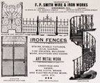 original 19th century fred. w. morgan custom-built interior residential black enameled ornamental wrought iron slightly curved wall-mount furnace air intake grille with delicate leafage
