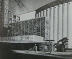 historically important gargantuan electrically animated exteiror chicago esquire theater building facade vertical neon sign