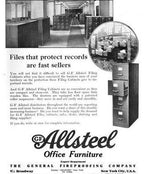 original c. 1940's oversized intact "allsteel" stackable brushed metal freestanding chicago rail yard office barrister bookcase with header and four-legged base