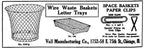 original and intact early 20th century american industrial reinforced steel wire office waste basket with intact stamped steel bottom