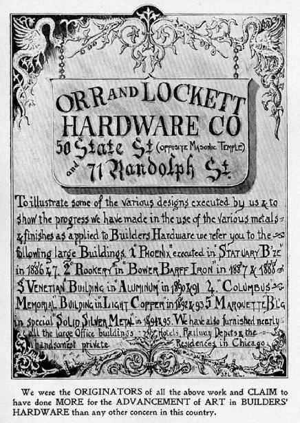 original 1888 ornamental cast iron interior rookery office building custom-designed hardware with bower-barff finish largely intact