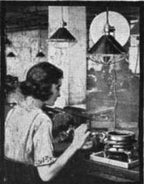 rewired late 1920's american industrial single electric drop or pendant light with intact green porcelain enameled "flat bowl" hubbell reflector