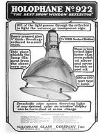 all original c. 1930's american antique industrial exterior "symmetric" holophane prism glass bowl refractor exterior street lamp with intact protective clear glass dome