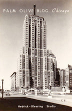 two matching original and highly sought after holabird and root-designed palmolive building art deco cast bronze doorknobs