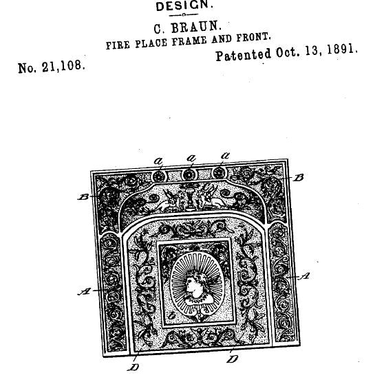 all original late 1870's antique american victorian era copper-plated cast iron interior residential portrait summer cover