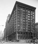 c. 1894 original and completely intact interior chicago stock exchange commercial building ornamental cast iron staircase baluster with largely intact copper-plated finish