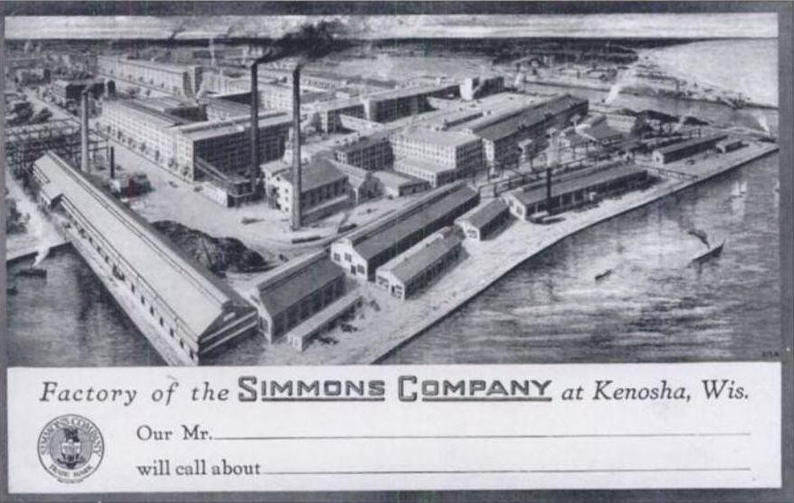 late 1930's american vintage medical brushed cold-rolled steel "simmons" hospital room supply cabinet with single drawer and cabinet door