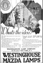 late 1920's original and largely intact oversized mazda brand shopfront hand-painted paper mache incandescent light bulb display