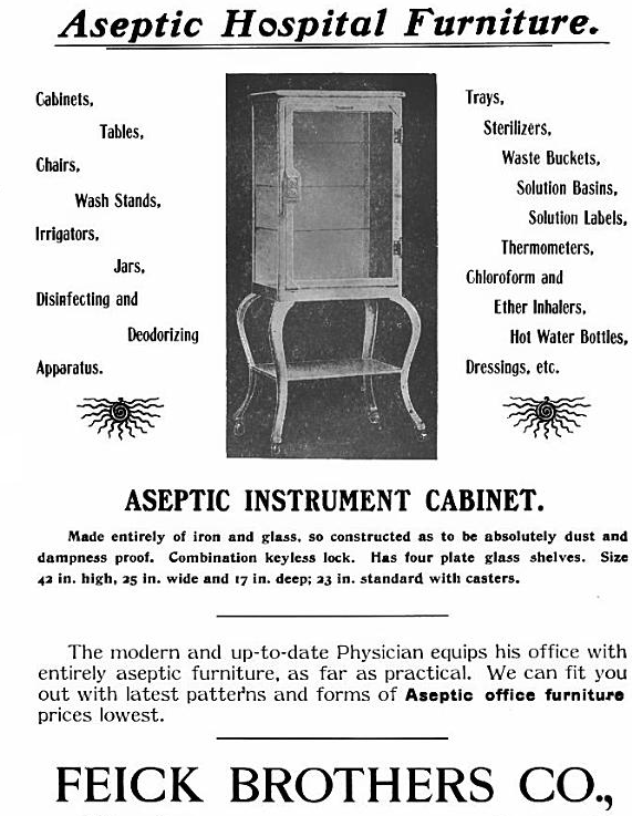 original low-lying c. 1915-20 american antique medical four-legged tubular metal stationary hospital operating room stool with solid steel rod stretchers and pressed and folded seat
