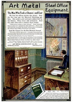 early 20th century antique american pressed and folded steel multi-drawer chicago city hall cabinet with original finish