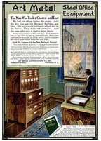 rare early 20th century highly sought after refinished gargantuan chicago athletic association building pressed and folded steel roll top desk with brass handles