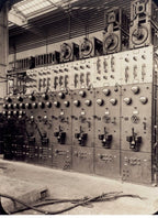 museum quality original and completely intact type d "generator 1" beveled and etched glass encased sangamo watthour meter from commercial building switchboard