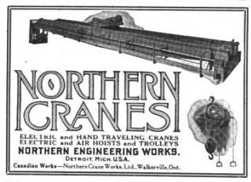 very rare and highly sought after single-sided oversized dark cobalt blue cold-rolled steel "northern crane" electric gantry crane hoist sign plaque