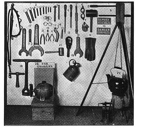 original c. 1930's american antique industrial single-sided heavy gauge porcelain enameled iron "high voltage" factory wall-mount danger sign