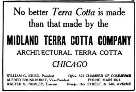 original late 1920's american art deco style exterior richman brother department store building cornice or roofline acthanus leaf green glazed terra cotta ornament