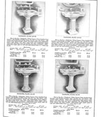 original early 20th century salvaged chicago white glazed vitreous china residential lavatory pedestal sink with intact cross-arm handles