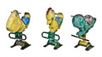 late 1960's fully functional freestanding polychrome enameled cast aluminum spring-loaded chicago city park "turtle" playground animal with handles and footrest