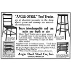 american depression era industrial four-legged angled steel stationary factory work table with newly added pine wood board top