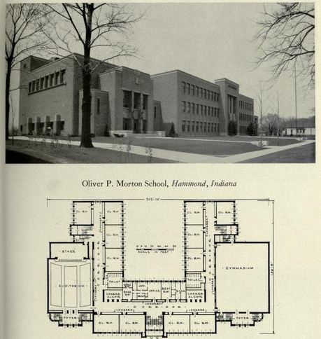 original c. 1936 american "sullivanesque" style slip glaze exterior oliver p. morton school main building cornice terra cotta panel