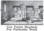 rare c. 1901 early electric american factory hinged cast iron "no. 5" faries bracket lamp with original tubular brass extension arm