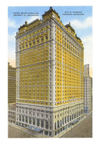 c. 1920's nicely patinated matching decorative cast bronze historic book cadillac hotel building guest room doorknob with matching backplate