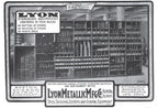 two distinct c. 1930's american industrial cold-rolled pressed and folded steel single compartment ford factory "small parts" storage bins