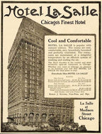 historically-important original holabird and roche-designed lasalle hotel monogrammed cast brass guestroom doorknob