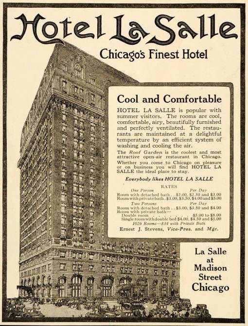 historically-important original holabird and roche-designed lasalle hotel monogrammed cast brass guestroom doorknob