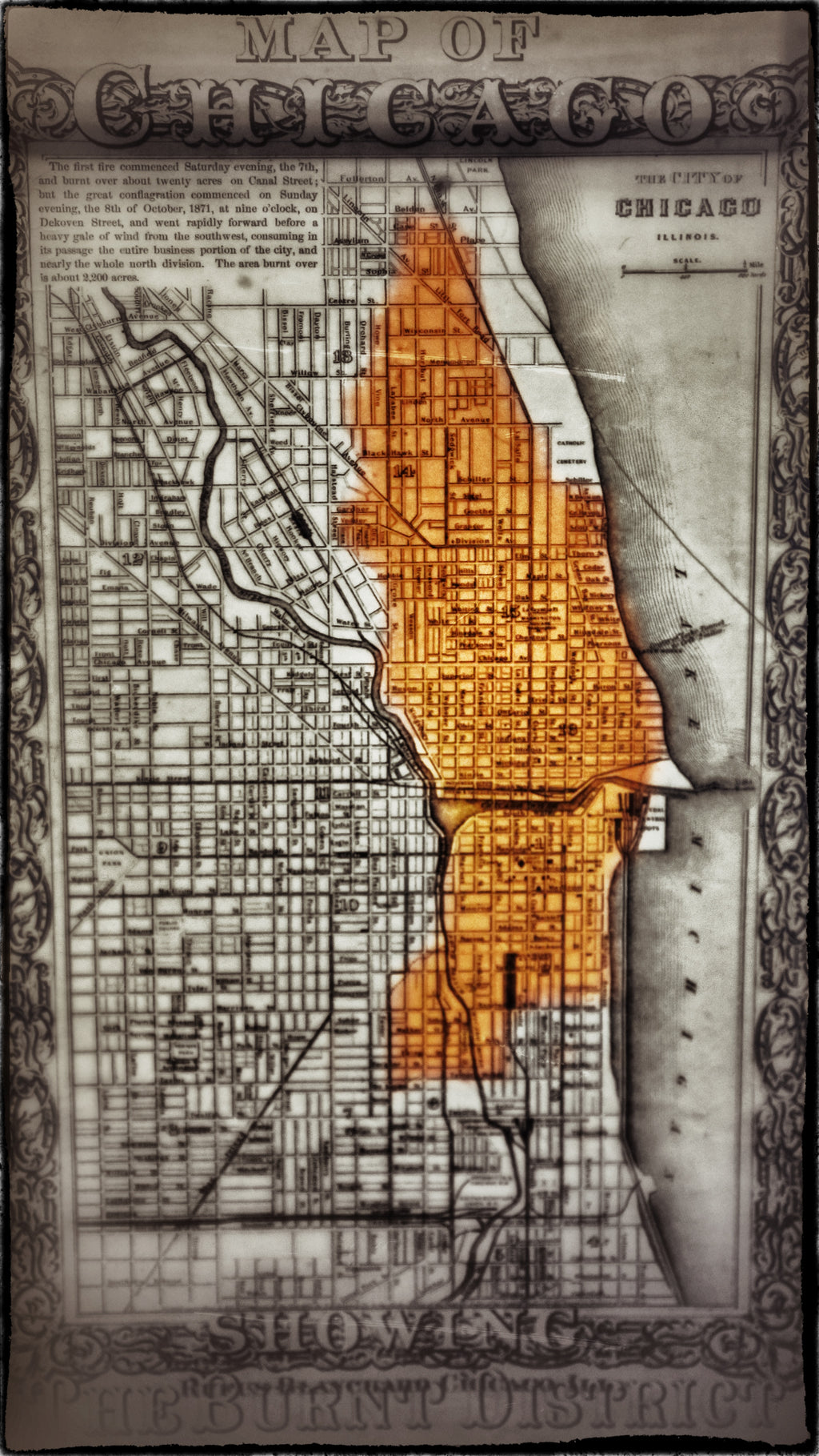 original chicago fire artifact c. 1871 certificate from the chicago board of public works announcing the sale of the court house bell