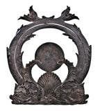 very rare late 19th historically important black japanned ornamental cast iron fisher building elevator lobby floor indicator panel