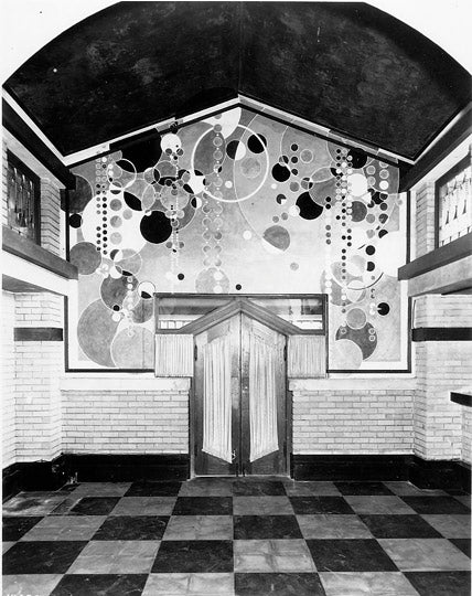 documented museum-quality c. 1914 exterior chicago midway gardens single-sided strongly geometric perforated cast concrete frieze panel