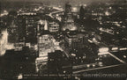 original antique c.late 1920's framed plaque comprised of an architectural rendering of the foshay building in minneapolis and an accompanying business card