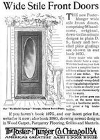 original c. 1913-18 american craftsman interior residential golden oak two panel passage door with original and intact varnished finish
