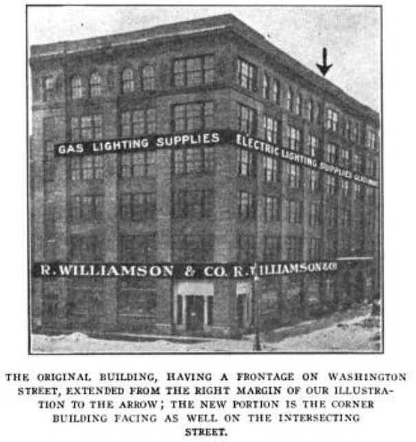 antique american craftsman or mission style chicago masonic temple interior hanging combination gas and electric ceiling brass fixture