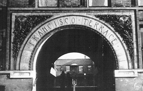 museum-quality 19th century frank lloyd wright-designed terra cotta cornice fragment from francisco terrace