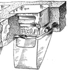 rare all original and completely intact early 20th century reinforced concrete sidewalk solid "no. 4" standard square pendant glass prism