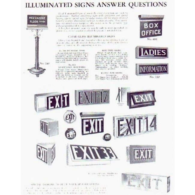 highly sought after c. 1930's antique american art deco style ruby red wall-mount exit light fixture with deeply incised letters highlighted with baked white paint
