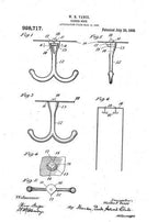 group of three early 20th century american industrial baked black enameled cast iron patented interior durand locker hooks