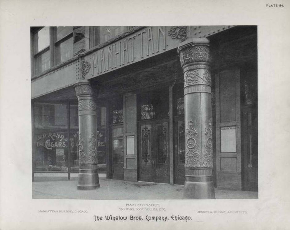 original 19th century antique american museum-quality william lebaron jenney-designed manhattan building cast iron elevator grille