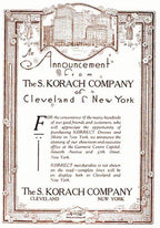 c. 1930's original and intact american art deco interior retail store "radio" ornamental "korrect" advertising drapery or valance