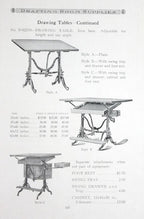 exceptional early 20th century antique american industrial refinished "the fry" fully adjustable architect's drafting table with original single oak wood cabinet and oversized hand wheels