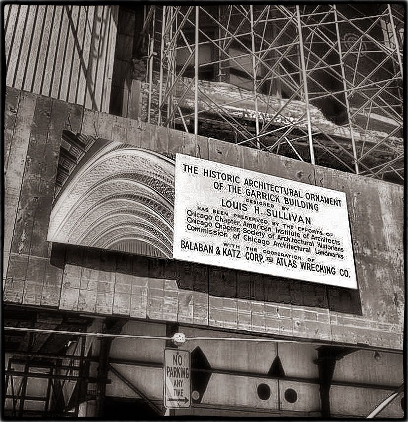 original 1892 ornamental terra cotta window surround panel salvaged from adler and sullivan's schiller building or garrick theater