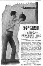 very unusual and rare original c. 1900's american antique heavy cast iron wall-mount punching-bag apparatus with ornamental bracket and rebounding device