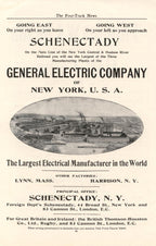 single-sided c. 1930's american depression era oversized cast bronze general electric railroad locomotive plaque with fanciful centrally located monogram