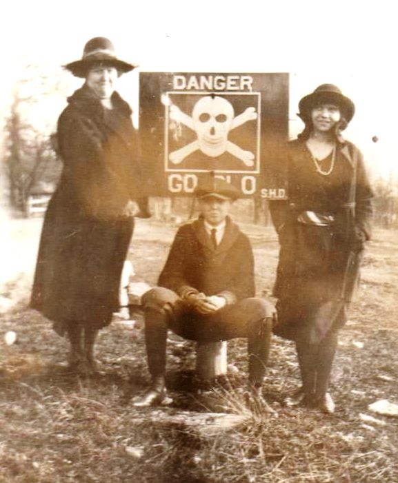 original c. 1930's american antique industrial single-sided heavy gauge porcelain enameled iron "high voltage" factory wall-mount danger sign