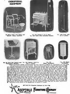 completely refinished c. 1920's antique american hospital examination room medical workstation with intact mirror and two drawer desk with circular knob pulls