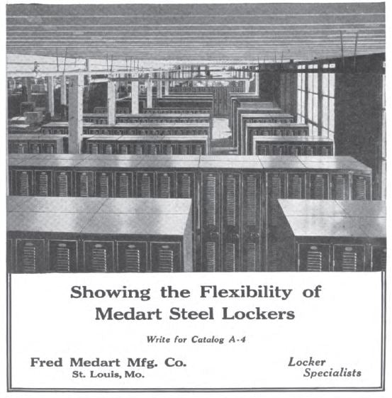 late 1940's vintage american industrial shoe factory double unit "medart" freestanding galvanized steel locker with louvered doors