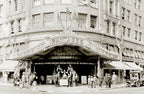 unique c. 1930's american art deco streamlined style orpheum theater cast aluminum "fire escape" illuminated sign